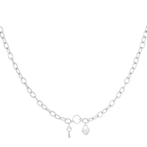 Ketting Sleutel & slot - Zilver