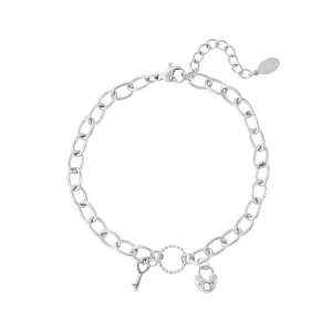 Armband Sleutel & slot - Zilver