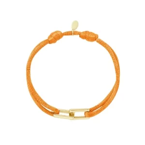 Stoffen armbandje - Oranje