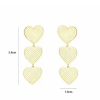 Oorbellen Triple Heart - Goud