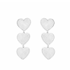 Oorbellen Triple Heart - Zilver