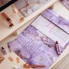Documentenmap luxe amethyst sfeerfoto binnenkant