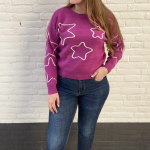 Star sweater - Paars