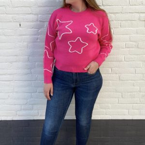 Star sweater - Roze