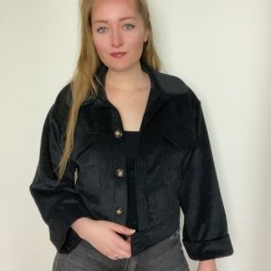 Rib jacket | Zwart