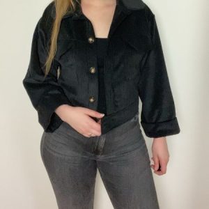 Rib jacket | Zwart