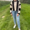 Trui gestreept - Beige