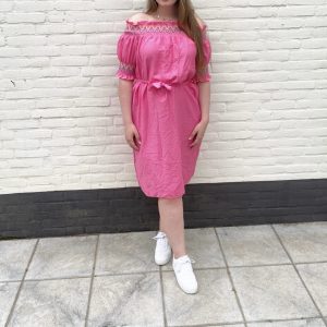 Off shoulder dress | Roze