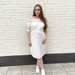 Off shoulder dress | Wit