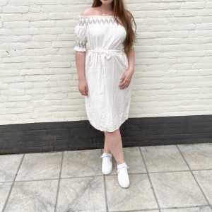 Off shoulder dress | Wit