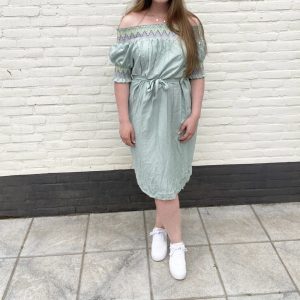Off shoulder dress | Ocean Green